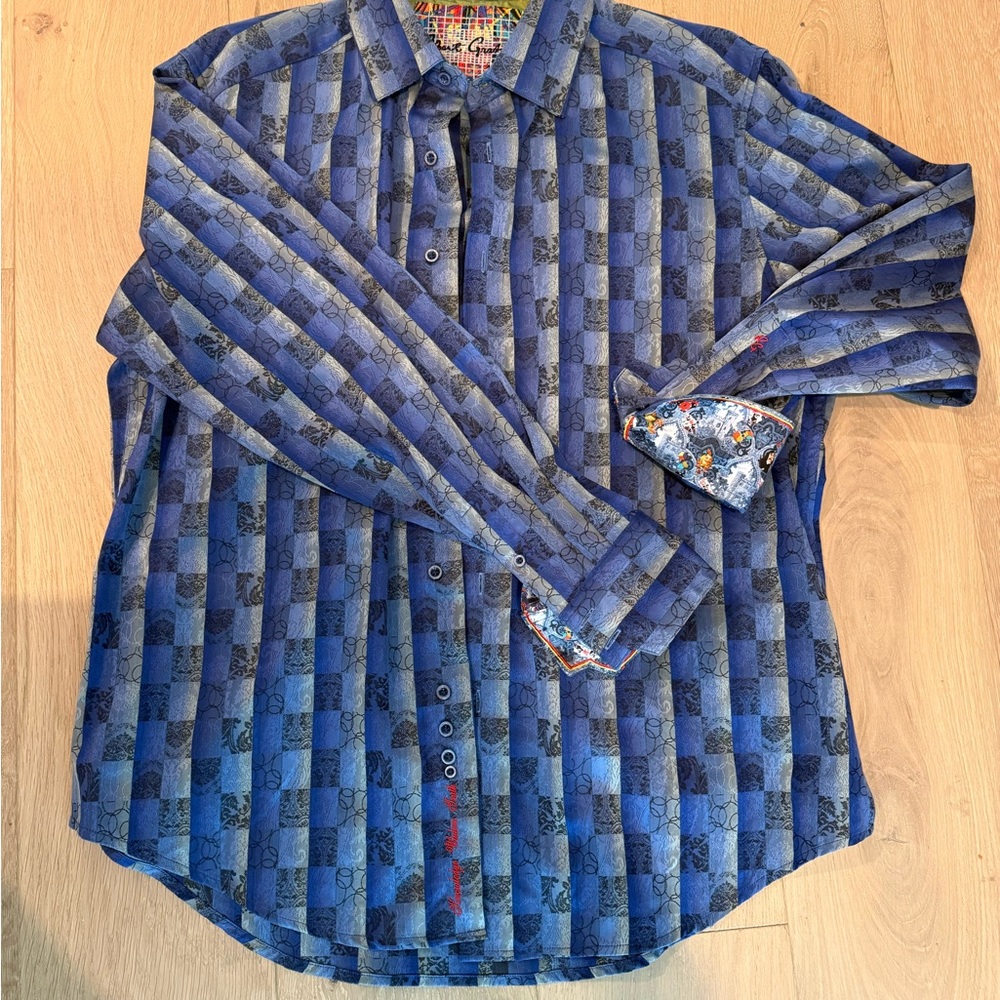 Robert Graham Blue Checkered Men's Shirt